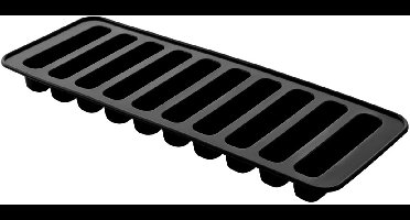 Metaltex ijsblokjesvorm siliconen voor 10 ijssticks zwart