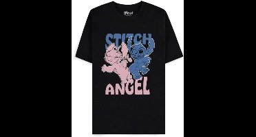 Lilo & Stitch Stitch and Angel Heren T-shirt - zwart - XXL