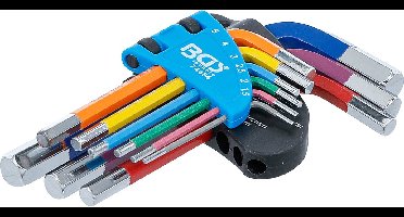 BGS Inbussleutelset Veelkleurig kort binnenzeskant 1,5 - 10 mm 9 ...