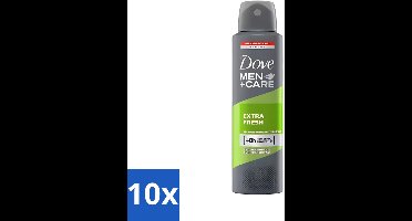 10 x Dove - Deodorant - Extra Fresh for Men - Frisse geur en bescherming - 150 ml - Deodorant Spray - Mannelijke Deodorant - Frisse Geur - Zweetbescherming - Huidverzorging