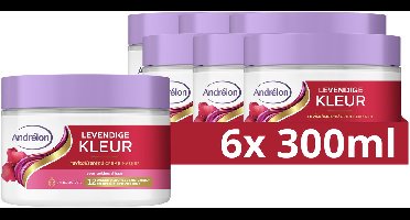 Andrélon - Creme Haarmasker - Levendige Kleur - 6 x 300 ml
