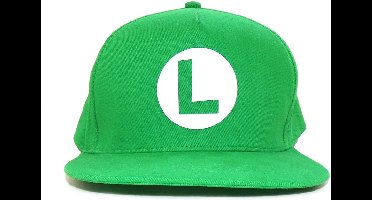 Super Mario Luigi Badge Cap groen Katoen Unisex - Fan merch, Gaming, Nintendo