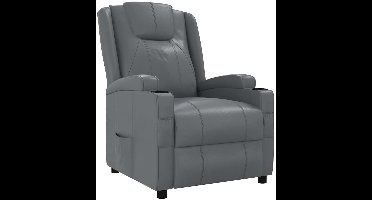 vidaXL - Fauteuil - verstelbaar - kunstleer - grijs