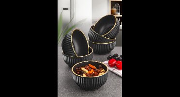 Asir Bowlset (6 stuks) – Zwart