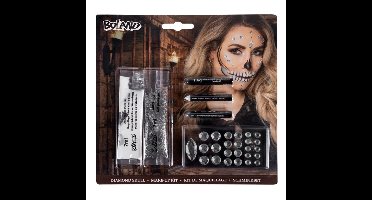 Boland - Set schmink Diamantenschedel - - Schminkset - Carnaval, Halloween, Themafeest - Halloween schmink - Horror - Skull