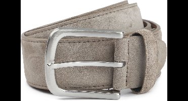 Suitable Riem Suède Leer Taupe - Maat 95 - Heren leren broekriem / broeksriem - Ceintuur - Riem casual