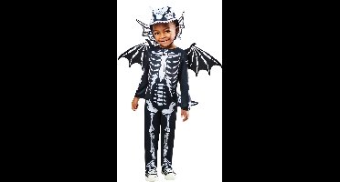 Skeleton Dragon Kinderkostuum - Rubies - Maat 7-8 Jaar