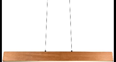 TRIO EDGEWOOD - Hanglamp - Houtkleurig - incl. 1x SMD 27 W - Sensor dimmer - 4-stappen TOUCH - Traploos instelbare lichtkleur - Verlichting omhoog en omlaag - Plafondbevestiging - Geheugenfunctie - Traploos in hoogte verstelbaar - FSC-certificaat