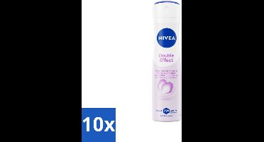 10 x NIVEA Deodorant Spray Double Effect 150 ml - NIVEA Deodorant Spray - 24 Uur Bescherming - Anti-transpirant - Okselverzorging - Scheren Gemakkelijker