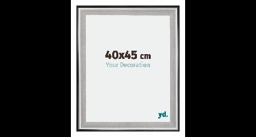 Your Decoration - Fotolijst 40x45 cm - Hout - Zwart Zilver Gepolijst - Birmingham