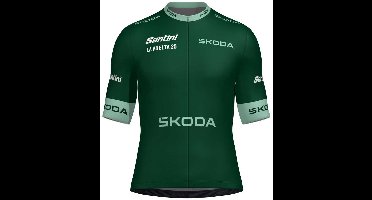 Santini La Vuelta Points Leader Korte Mouw Wielertrui Groen L Man
