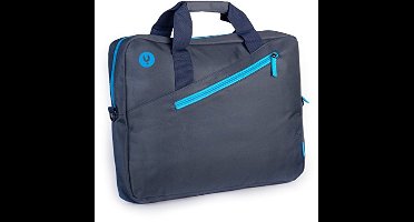 Actetas voor laptops tot 15,6'' - Draagtas met compartimenten en extern vak in blauw en turquoise