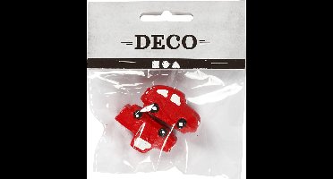 Miniatuur figuren, H: 20 mm, L: 40 mm, rood, 2 stuk/ 1 doos