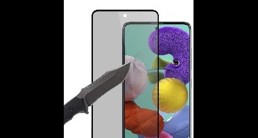 Geschikt voor Samsung Galaxy A71 Privacy Tempered Glass