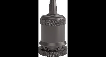 Calex lamphouder E27 aluminium model piek M-003 mat parel zwart