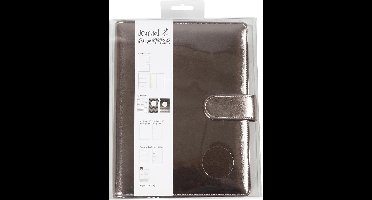Planner / Bulletjournal, donker metallic grijs, afm 19x23,5x4 cm, ringband, 1 stuk