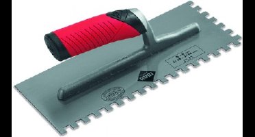 Rubi Lijmspaan RVS + Ergonomisch Soft Grip - 12 mm • Slijtvast • Plakspaan/Lijmkam • Lijm aanbrengen en verdelen