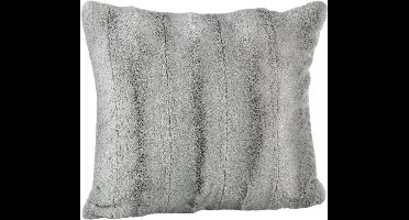 PTMD  denzy grijs faux fur kussen vierkant