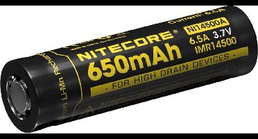 Nitecore Batterij IMR14500 650mAh Oplaadbaar Button Top
