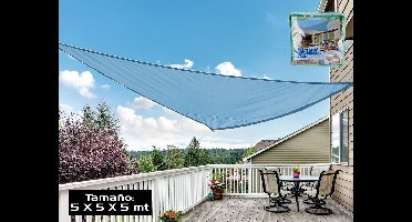 Schaduwdoek driehoek - zonnezeil - zonneluifel waterafstotend uv-bestendig - Mintgroen - 5x5x5m