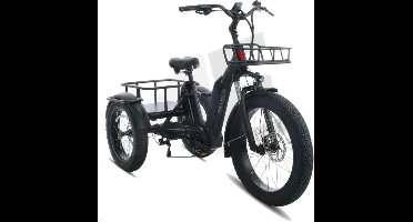 Diablo Big Foot Fatbike Driewieler - elektrische 3 wieler cargo - mat zwart