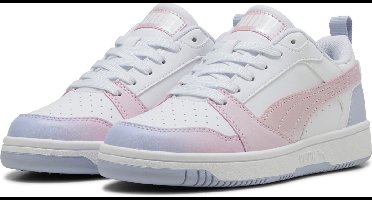 PUMA Puma Rebound V6 Lo Blurry Dreams Jr Meisjes Sneakers - PUMA White-Rose Mauve-Cool Weather