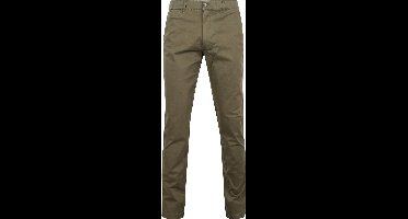 Suitable Chino broek Plato Olijfgroen - Maat 54 - Heren - Mannen broeken