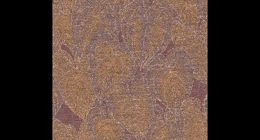 BLADEREN BEHANG | Botanisch - Oranjerood Lila Goud - Living Walls Daniel Hechter 7