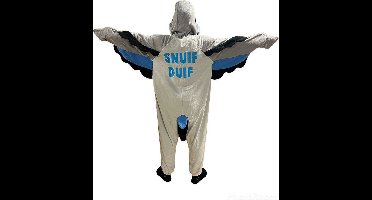 PartyXplosion - Snuif Post Duif Kostuum - Wit / Beige, Grijs - Small / Medium - Carnavalskleding - Verkleedkleding