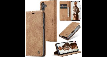 CaseMe Hoesje - Geschikt voor Samsung Galaxy A35 Hoesje - CaseMe 013 Book Case - Bruin