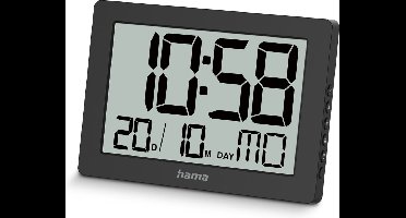 Hama Digitale wandklok "Ko Tao", zwart