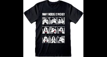 Mickey Mouse Many Moods of Mickey Heren T-shirt - zwart - S