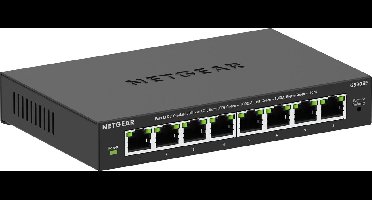 NETGEAR GS308E - Netwerk Switch - Plus Managed - 1 Gbps - 8 poorten