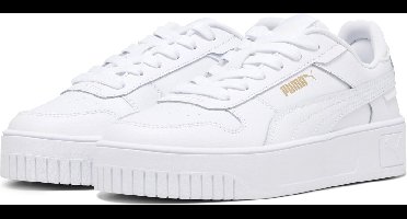 PUMA Carina Street Jr Meisjes Sneakers - PUMA White-PUMA White-PUMA Gold