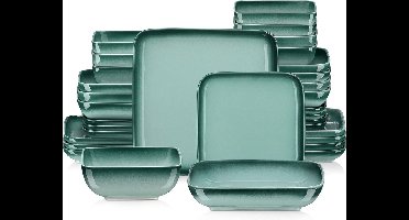 ApexArte® Serviesset 8 Persoons - Serviessets - Bordenset - Chique Bordenset - Porselein - Groen