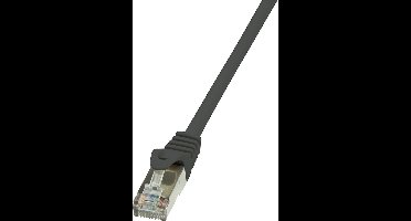 LogiLink CP1093S RJ45 Netwerkkabel, patchkabel CAT 5e F/UTP 10.00 m Zwart Snagless 1 stuk(s)