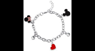 Mickey & Minnie Mouse Mickey und Minnie Armband zilverkleurig