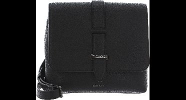 DKNY Leren Schoudertas Bailey Flap Crossbody Blk / Gunmetal Zwart