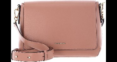 MANDARINA DUCK Leren Schoudertas Luna Shoulder Bag With Flap Small Desert Sand Oud roze