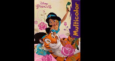 Multicolor Disney Princess Kleurboek - Magische Kleurplaten met Jasmine en Rajah - 32 Pagina's - Geschikt voor Kleurpotloden en Wasco