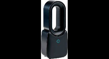 Lifetime Air Bladeloze Ventilator - Stille Ventilator Met Drie Snelheden - Draadloze Bureau Ventilator - Tafel Ventilator met LED Mood Light - USB-C Oplaadbaar - Compact Design - 5W - Zwart