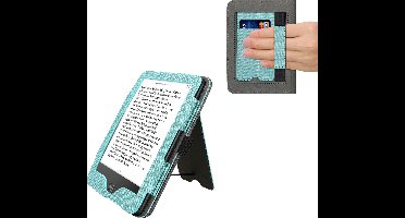 kwmobile flip cover voor e-reader - geschikt voor Tolino Vision 1 / 2 / 3 / 4 HD - Van imitatieleer en -suède - In mintgroen / donkergrijs