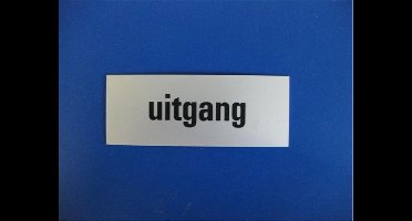 Tekstplaat 130X50Mm Alu Uitgang