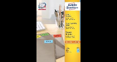 Huismerk Avery 3471 Gekleurde Etiket 210x297mm Blauw