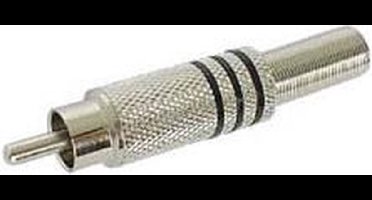 Mannelijke Rca Plug - Vernikkeld - Zwart