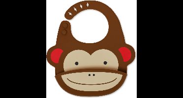 Skip Hop Zoo Fold & Go Siliconen Slabbetje - Monkey
