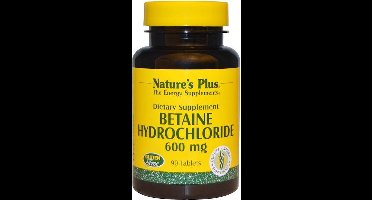 Betaine Hydrochloride - 600 mg (90 Tablets) - Nature's Plus