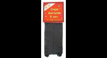 Crepe guirlande zwart 5m