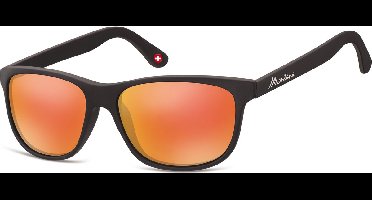 Montana By Sgb Zonnebril Unisex Zwart/rood (ms48)