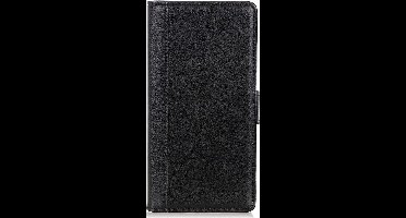 Shop4 - Geschikt voor Samsung Galaxy M20 (Power) Hoesje - Wallet Case Grain Zwart